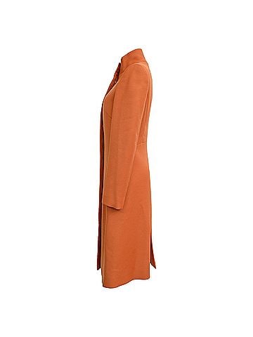 Versace Gianni Versace Couture High-Neck Coat with Pockets in Orange Wool (view 2)