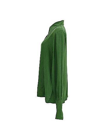 Victoria Beckham Victoria Beckham Crepe Shirt in Green Silk (view 2)