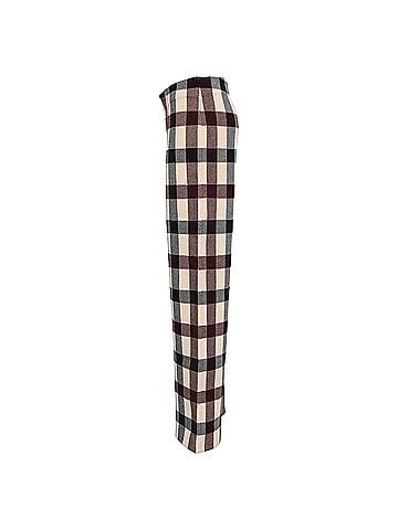 Victoria Beckham Victoria Victoria Beckham Check Printed Trousers in Multicolor Viscose (view 2)