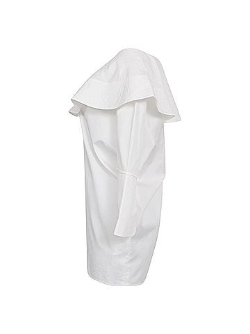 Victoria Beckham Victoria Victoria Beckham Off-Shoulder Ruffle Blouse in White Cotton (view 2)