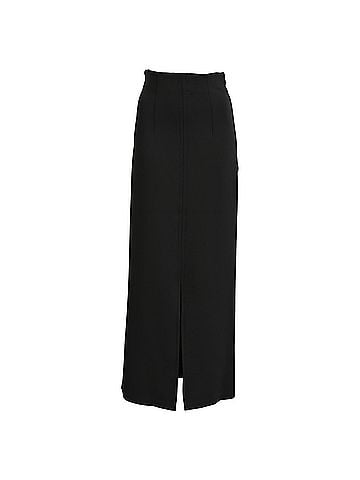 Max Mara Max Mara Leisure Slit Maxi Skirt in Black Polyester (view 1)