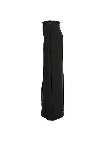 Max Mara Max Mara Leisure Slit Maxi Skirt in Black Polyester (view 2)