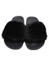 Givenchy 100% Rubber Black Givenchy Fur Trim Slides in Black Rubber Size EU 36 - photo 3