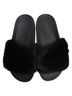 Givenchy 100% Rubber Black Givenchy Fur Trim Slides in Black Rubber Size EU 36 - photo 5