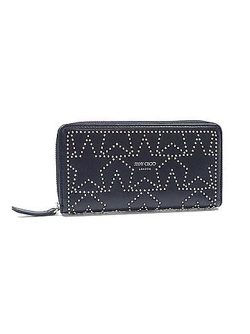 Jimmy Choo Jimmy Choo Round Long Wallet for Women, Black Leather (view 1)