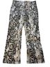 Lyssé Snake Print Black White Casual Pants Size L - photo 1