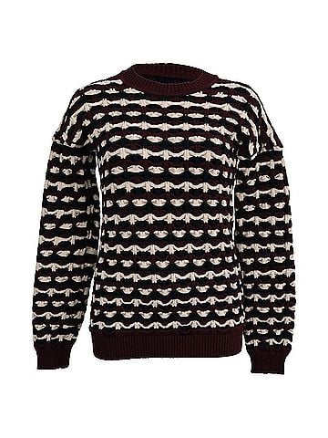 Victoria Beckham Victoria Victoria Beckham Geometric Oversized Sweater in Multicolor Viscose (view 1)