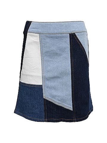 Victoria Beckham Victoria Victoria Beckham Patchwork Mini Skirt in Multicolor Cotton (view 1)