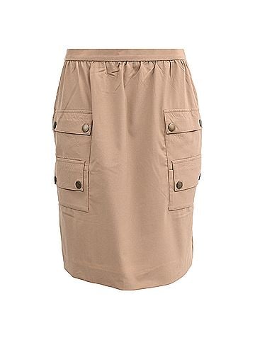 Max Mara Max Mara Klaus Cargo Mini Skirt in Beige Wool (view 1)