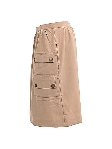 Max Mara Max Mara Klaus Cargo Mini Skirt in Beige Wool (view 2)