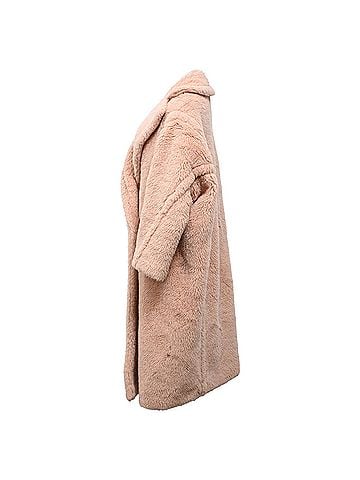 Max Mara Max Mara Tedgirl Faux Fur Long Coat in Pink Synthetic (view 2)