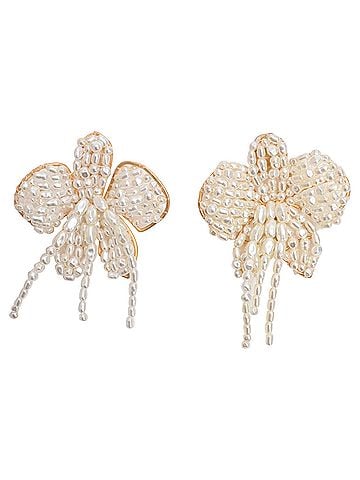 Cult Gaia Cult Gaia Amina Earrings in White Faux Pearl (view 1)