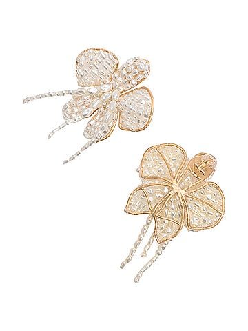 Cult Gaia Cult Gaia Amina Earrings in White Faux Pearl (view 2)
