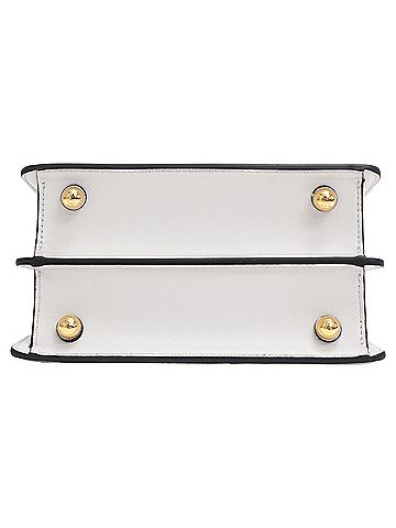 Fendi Fendi Petite Peekaboo I See U Top Handle Bag in Grey Lamb Leather (view 2)