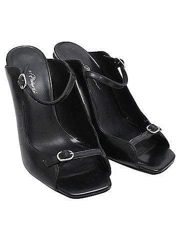 3.1 Phillip Lim 3.1 Phillip Lim Aurora Mules in Black Leather (view 2)