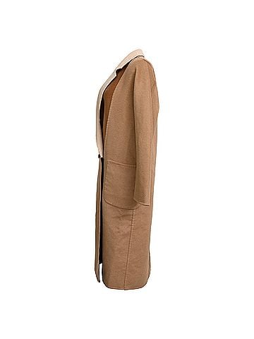 Max Mara Max Mara Kipur Reversible Coat in Beige Wool (view 2)