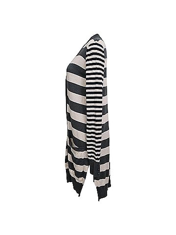 Max Mara Max Mara Striped Knitted Cardigan in Multicolor Silk (view 2)