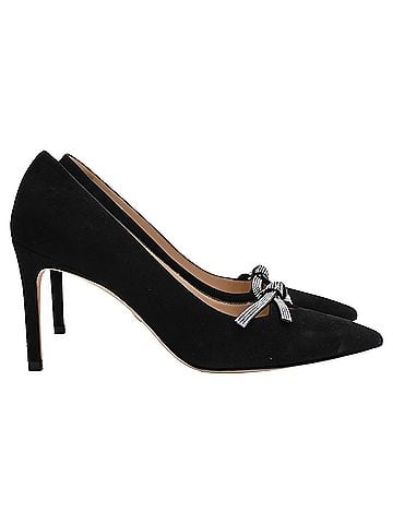 Stuart Weitzman Stuart Weitzman SW Bow 85mm Pumps in Black Suede (view 1)