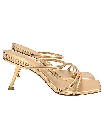 Cult Gaia Cult Gaia Lydia Sandals in Gold Leather (view 1)
