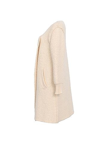 Burberry Burberry Brit Shearling Coat in Cream Wool (view 2)