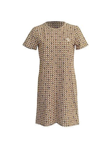 Tory Burch Tory Burch Basket Weave Mini T-Shirt Dress in Multicolor Cotton (view 1)