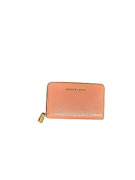 Michael Kors Jet Set Small Zip Around Pebbled Leather Card Case Wallet Leather Wallet (view 1)