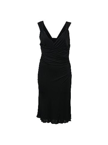 Versace Versace V-neck Knee-Length Dress in Black Polyester (view 1)