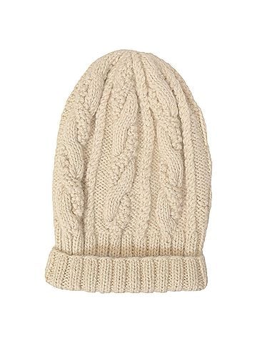 Eugenia Kim Eugenia Kim Cable Knit Beanie in Cream Wool (view 1)