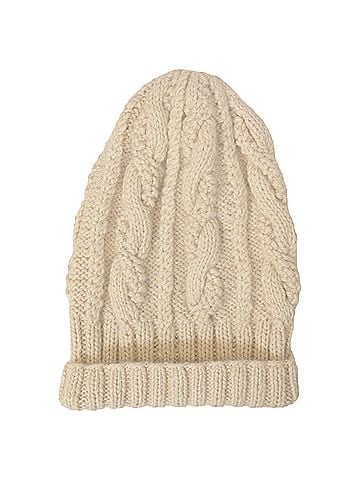 Eugenia Kim Eugenia Kim Cable Knit Beanie in Cream Wool (view 2)
