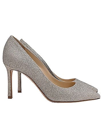 Jimmy Choo Jimmy Choo Romy Pumps in Silver Glitter (view 1)