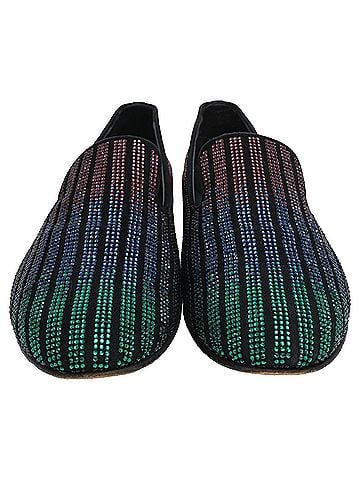 Giuseppe Zanotti Giuseppe Zanotti Crystal-Embellished Loafers in Multicolor Suede (view 2)