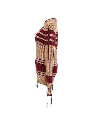 Tory Burch Tory Burch Eden Plaid Sweater in Multicolor Wool (view 2)