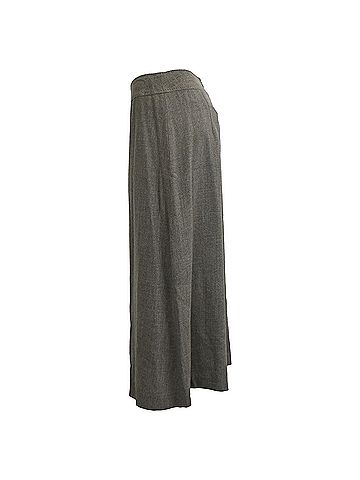 Max Mara Max Mara Straight Midi Skirt in Grey Wool (view 2)
