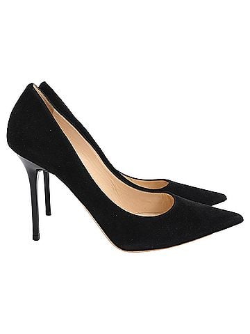 Jimmy Choo Jimmy Choo Abel Pointed-Toe Pumps in Black Suede (view 1)