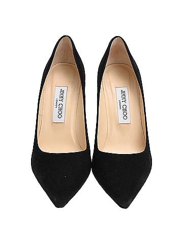 Jimmy Choo Jimmy Choo Abel Pointed-Toe Pumps in Black Suede (view 2)