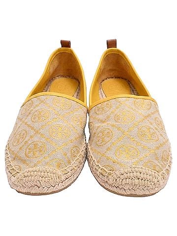 Tory Burch Tory Burch Logo Jacquard Espadrille Flats in Yellow Canvas (view 2)