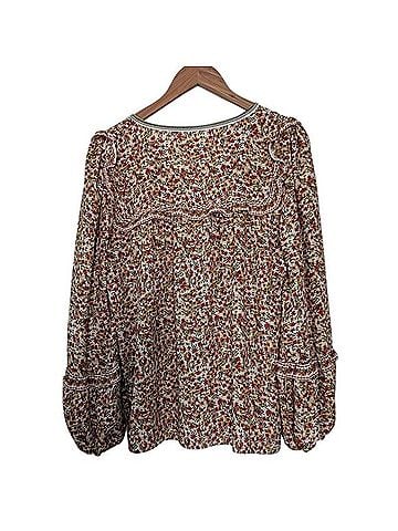 Max Studio Floral Ruffle Boho Blouse Long Sleeve Blouse (view 2)