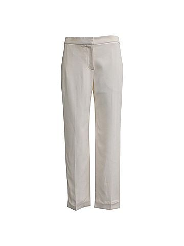 Alexander McQueen Alexander Mcqueen Straight-Leg Trousers in White Viscose (view 1)