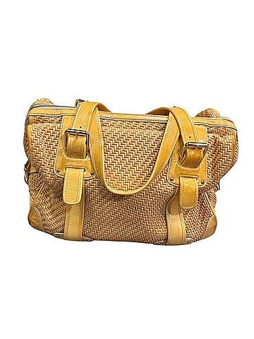 Bally Woven Straw Raffia Satchel Leather Tote (view 1)