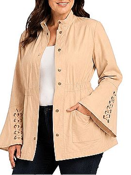Colleen Lopez Lace-Up Detail Anorak Jacket Jacket (view 1)