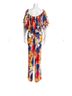 ETRO 100% Poly Chiffon Floral Multi Color Jumpsuit Size 6 - photo 6
