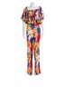 ETRO 100% Poly Chiffon Floral Multi Color Jumpsuit Size 6 - photo 5