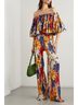 ETRO 100% Poly Chiffon Floral Multi Color Jumpsuit Size 6 - photo 7