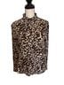 Etcetera Animal Print Brown Black Tan Long Sleeve Blouse Size XL - photo 1