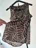 Tory Burch 100% Cotton Floral Brown White Sleeveless Top Size 8 - photo 13