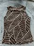Tory Burch 100% Cotton Floral Brown White Sleeveless Top Size 8 - photo 3