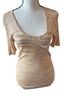 Missoni Stripes Orange White Short Sleeve Blouse Size 10 - photo 1