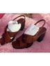Tory Burch 100% Leather Brown Heels Size 8 1/2 - photo 5