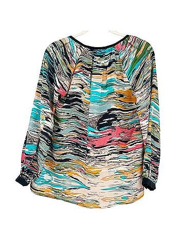 Tolani Long Sleeve Silk Top (view 2)