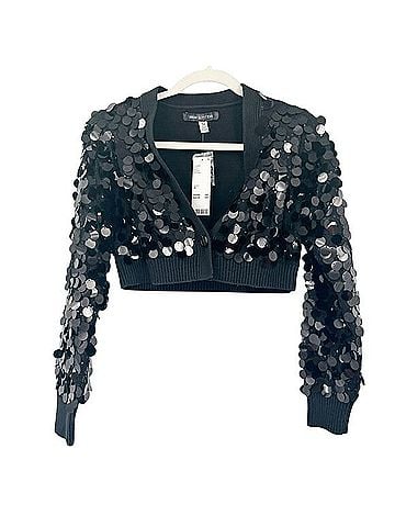 Urban Outfitters Disco Party Iris Sequin Crop Cardigan Sweater Cardigan (view 2)